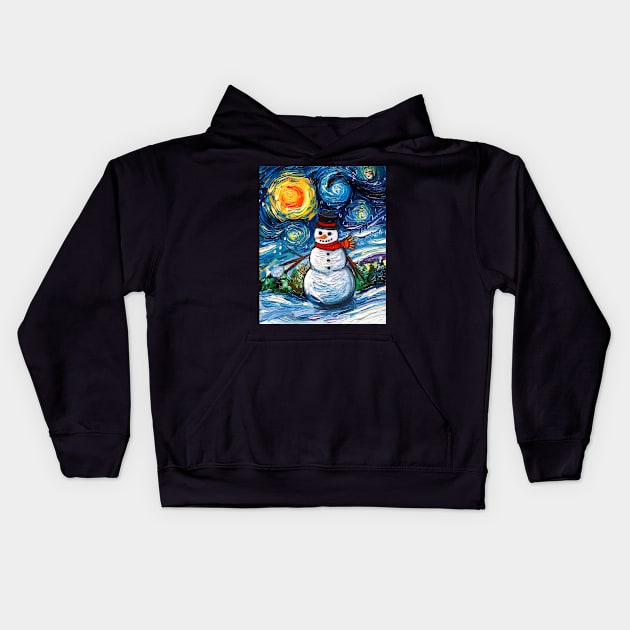 Frosty Night Kids Hoodie by sagittariusgallery